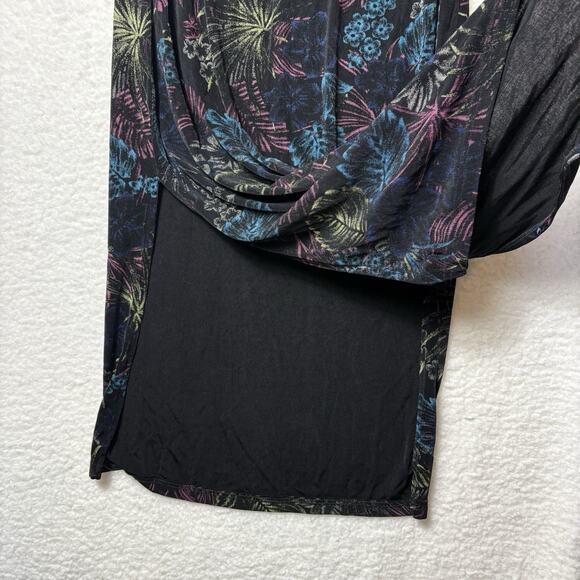 Vtg French Laundry Skirt Women Sz S Black Maxi Floral Boho Cottage Fairy 90s Y2K - Picture 2 of 8